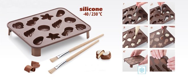 Силиконовая форма для бельгийского шоколада DELICIA CHOCO от Tescoma, представленная в мае 2016 года